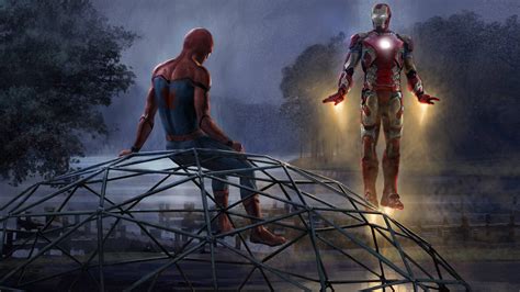 3840x2160 Iron Man And Spiderman 5k Artwork 4k Hd 4k Wallpapers Images