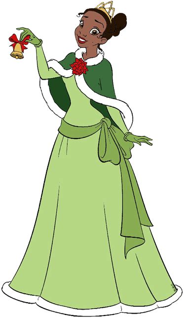 Clip Art Of Princess Tiana At Christmas Tiana Princessandthefrog