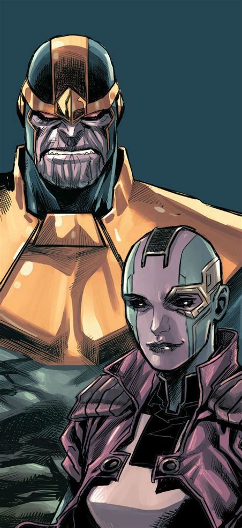 Thanos And Nebula By Marco Checchetto Marvel Comics Art Superhero