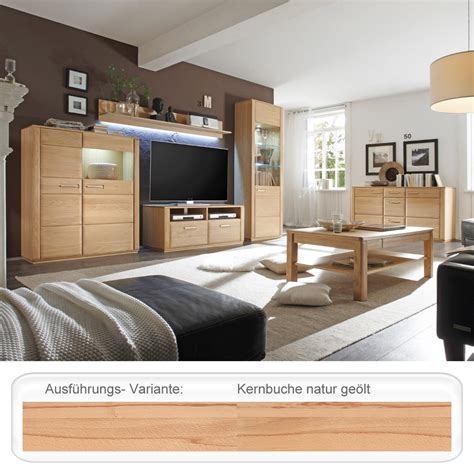 Wie wohnzimmer gestalten 10 tipps: Wohnzimmer Senta 31 Kernbuche teilmassiv 6-teilig ...