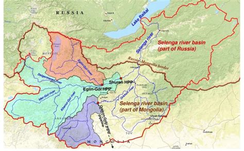 Location Of The Projected Hpp Of Mongolia On The Selenga River And Its