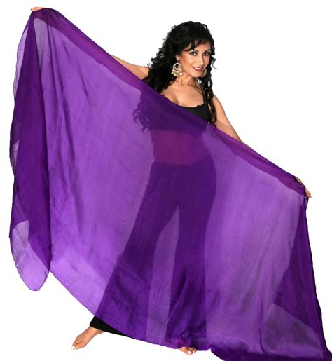 purple silk belly dance veil