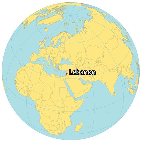 World Map Of Lebanon