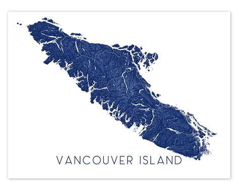 Vancouver Island Map Print Topographic Map Of Vancouver Island Bc