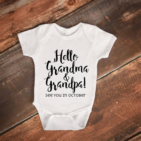 Hi Grandma And Grandpa Pregnancy Announcement Reveal Etsy