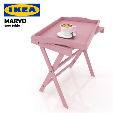 Brand new ikea lack black brown coffee. ikea maryd tray 3d model
