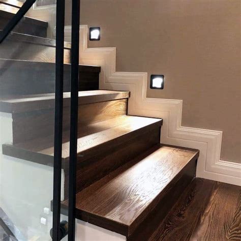 Stairs can be a console. Top 60 Best Staircase Lighting Ideas - Illuminated Steps