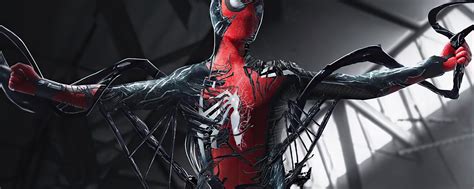 2560x1024 Spider Man Turning Into Venom Wallpaper2560x1024 Resolution