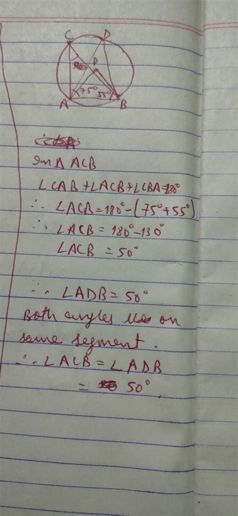 In A Circle With Centre P Points C And D Lie On Major Are A B If Angle C A B Circ