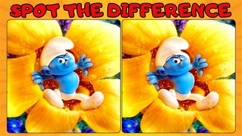 The Smurf 🍄🧙‍♂️🧞‍♂️🔵 Spot The Difference Puzzle Game Youtube