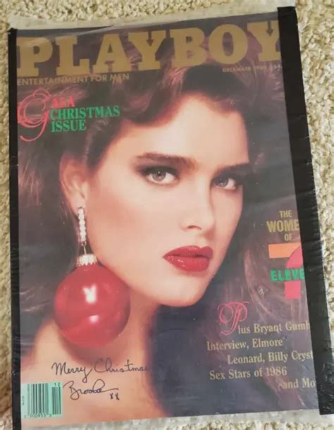 Playboy Magazine December Brooke Shields Gala Christmas Issue