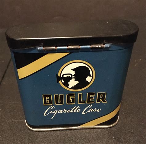 Vintage Bugler Cigarette Case Advertising Tin Ebay