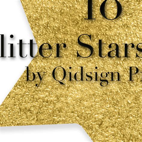10 Glitter Stars Clipart For Scrapbooking Invitation Personal