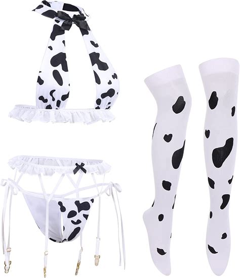 Women Sexy Cow Lingerie Maid Anime Lolita Japanese Cosplay