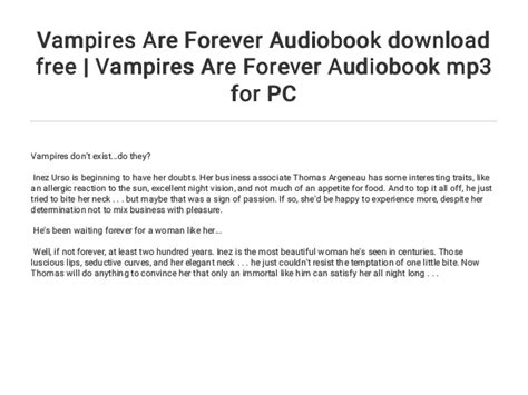 Vampires Are Forever Audiobook Download Free Vampires Are Forever
