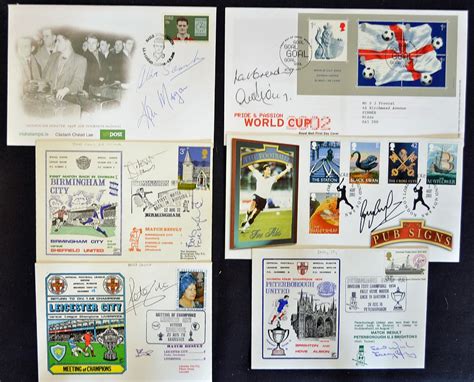 Mullock S Auctions Assorted Selection Of Signed Football First Day Covers