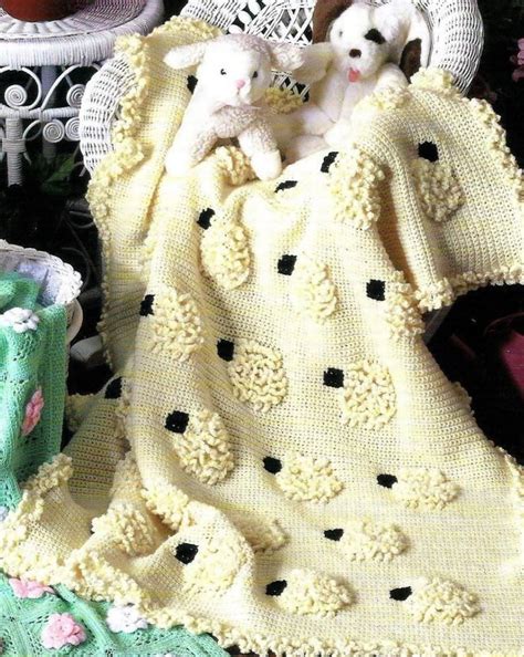 Vintage Crochet Pattern Baa Baa Lamb Blanket Afghan Pdf Etsy Baby