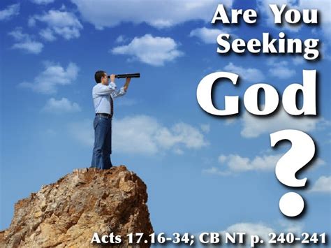 Are You Seeking God
