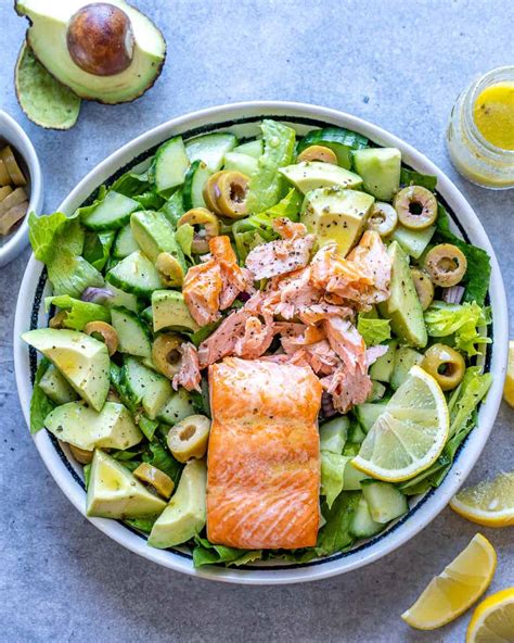 Easy Salmon Avocado Salad Healthy Fitness Meals