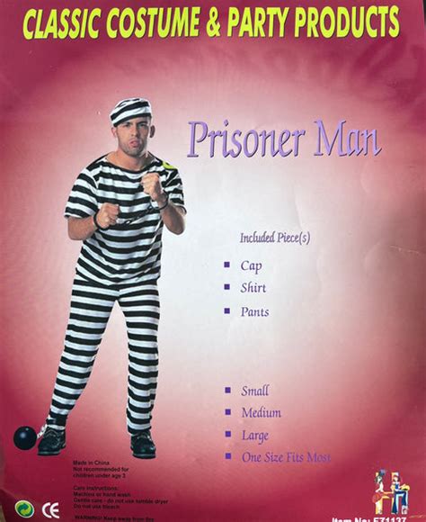 Adult Prisoner Man Costume Costume Works Au