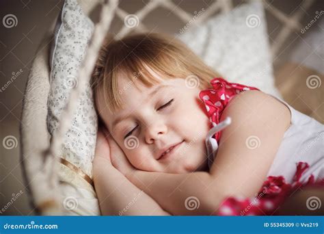 Cute Little Girl Sleeping Sweet Dreams Stock Image Image Of Bedtime