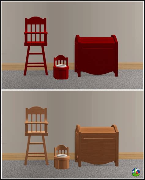 Mod The Sims Nursery Add Ons Ii A Rocking Chair And Haffa Crib Recolors