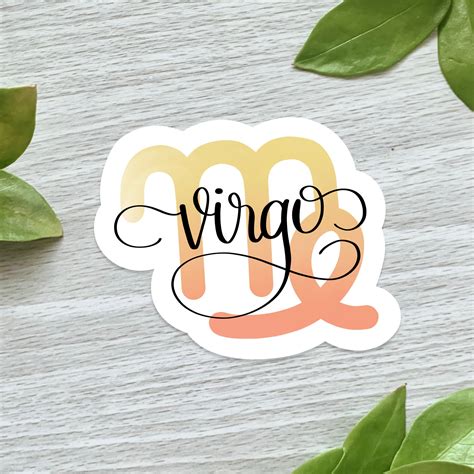Virgo Zodiac Sign Sticker Astrology Laptop Water Etsy Uk