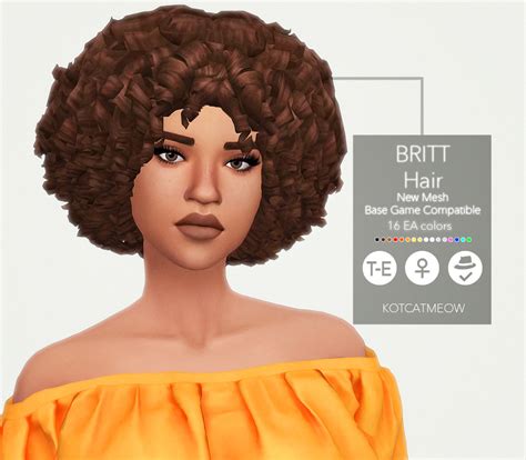 A New Hairstyle ‘britt’ For Your Female Sims I Hope You Enjoy It C Credits Ea For The Mesh