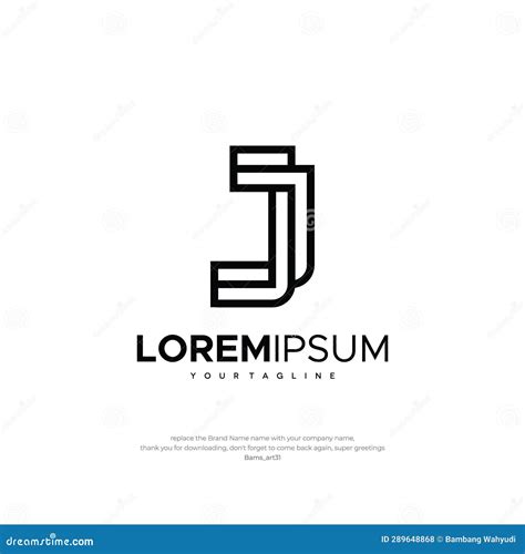 Logo Letter Jj Vektor Logo Template Illustration Creative Design Stock
