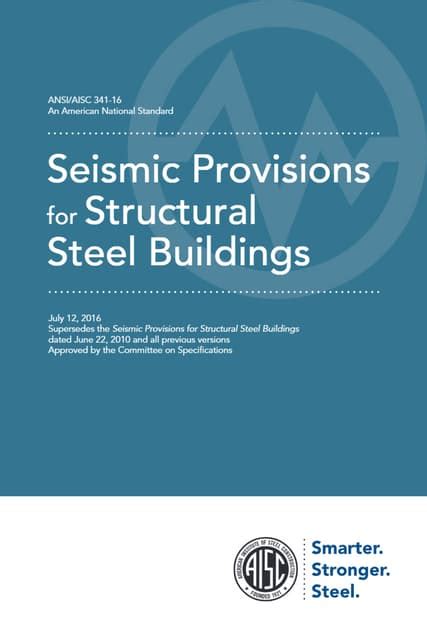 Ansiaisc 341 16 Seismic Provisions For Structural Steel Buildings