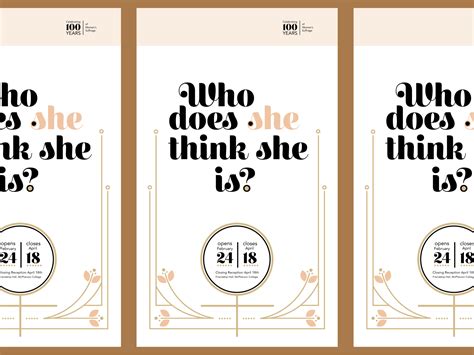 Who Does She Think She Is Exhibition Poster By Dee Erway Sherwood On