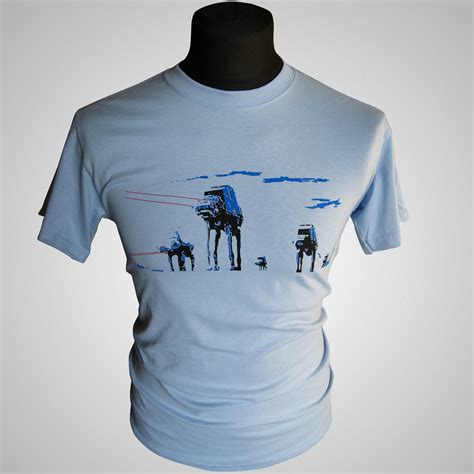 At At Walkers T Shirt Retro Movie Star Wars Empire Strikes Back Hoth