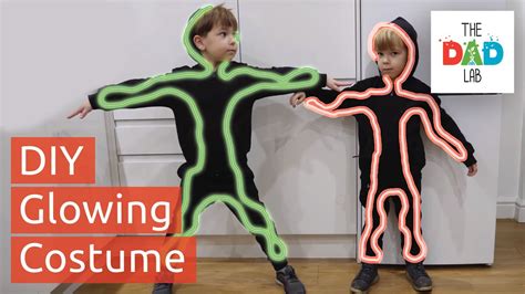 How To Make Neon Lighted Kids Costume For Halloween Diy Youtube
