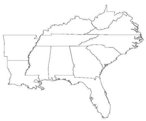 Southeastern States Map With Capitals