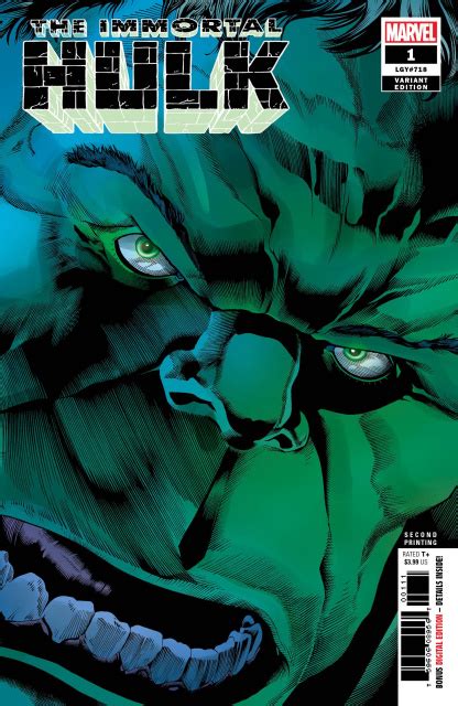 The Immortal Hulk 1 Bennett 3rd Printing Fresh Comics