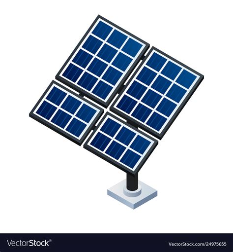 Solar Panel Icon Isometric Style Royalty Free Vector Image