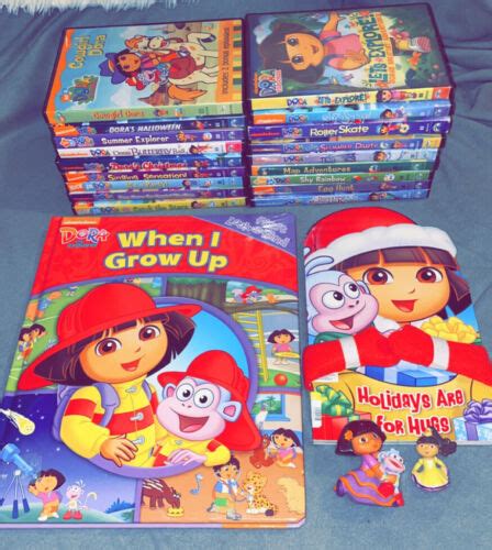 Lot Of 18 Dora The Explorer Dvds Egg Hunt Doras Christmas 2 Books 2