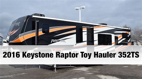 2016 Keystone Raptor Toy Hauler 352ts Fifth Wheel Toy Hauler Youtube