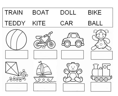 vocabulary of toys interactive worksheet