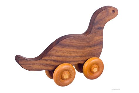 Hardwood Wooden Toy Dinosaur Push Toy Countryside Ts Llc