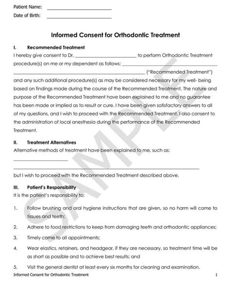12 Free Dental Consent Forms Templates Editable