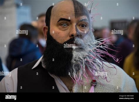 Moscow Russia 7th April 2018 The 6th Annual Russian Beard And Moustache Championships Held In