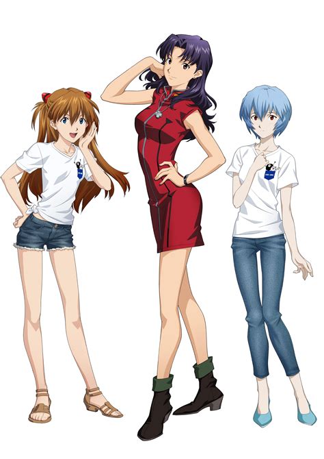 Neon Genesis Evangelion Asuka Langley Soryu Misato Katsuragi And Rei