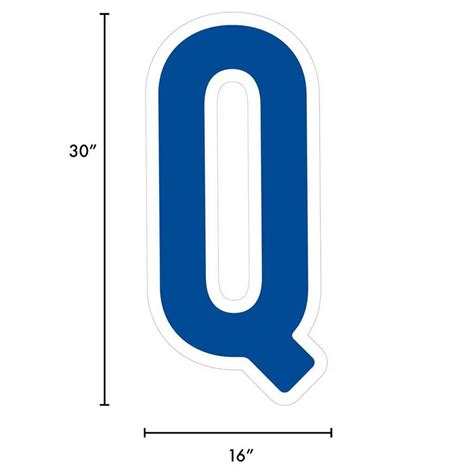 Royal Blue Letter Q Corrugated Plastic Yard Sign 30in Party City