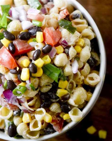 This bright salad has a delicious tangy and sweet creamy dressing. Mexican Macaroni Salad - Recipe Diaries