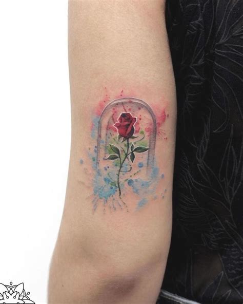 Beauty And The Beast Enchanted Rose Tattoo Tattoo Ideas And