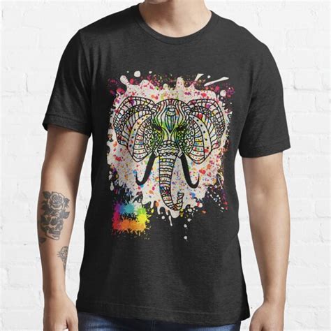 Elephant With Bright Color Splash T Shirt For Sale By Mnecustoms