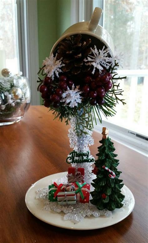 2019 Christmas Scene in Teacup DIY Ideas | Tea cups diy, Teacup crafts