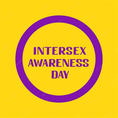 Premium Vector Intersex Awareness Day Lettering With Intersex Pride Flag Lgbt Community