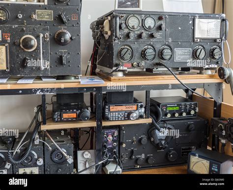 Vintage Radio Transmitter Units On Display In The Permanent Stock Photo